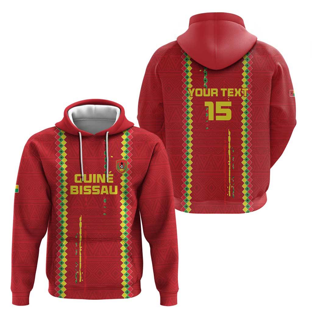Custom Guinea Bissau Football Hoodie Go Djurtus - Red Ver - Wonder Print Shop