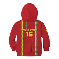 Custom Guinea Bissau Football Kid Hoodie Go Djurtus - Red Ver - Wonder Print Shop