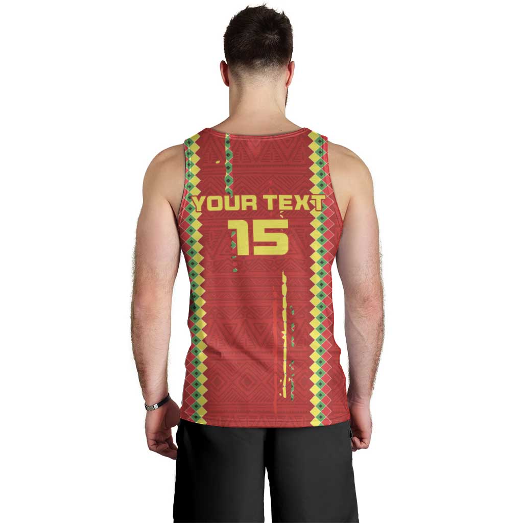 Custom Guinea Bissau Football Men Tank Top Go Djurtus - Red Ver - Wonder Print Shop