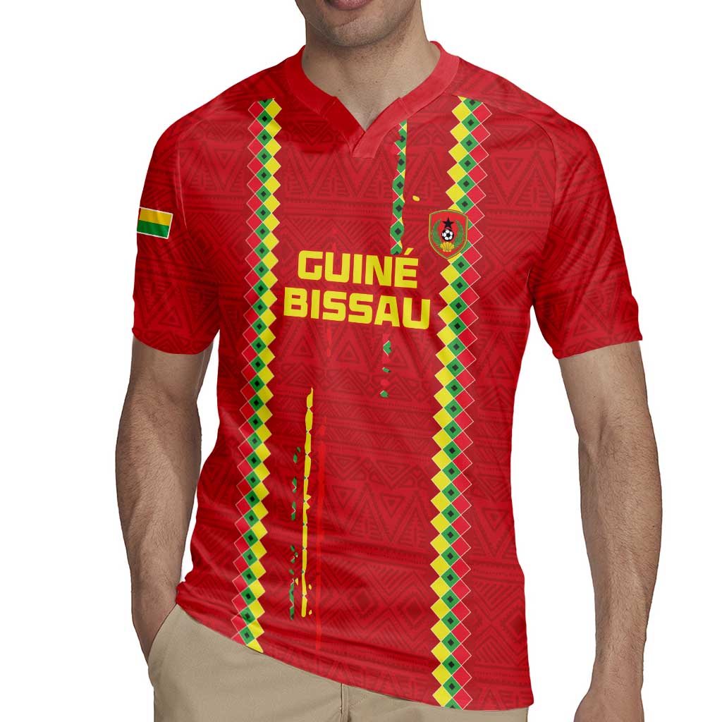Custom Guinea Bissau Football Rugby Jersey Go Djurtus - Red Ver - Wonder Print Shop