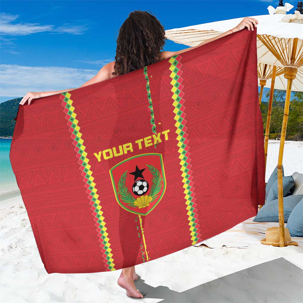 Custom Guinea Bissau Football Sarong Go Djurtus - Red Ver - Wonder Print Shop