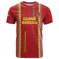 Custom Guinea Bissau Football T Shirt Go Djurtus - Red Ver - Wonder Print Shop