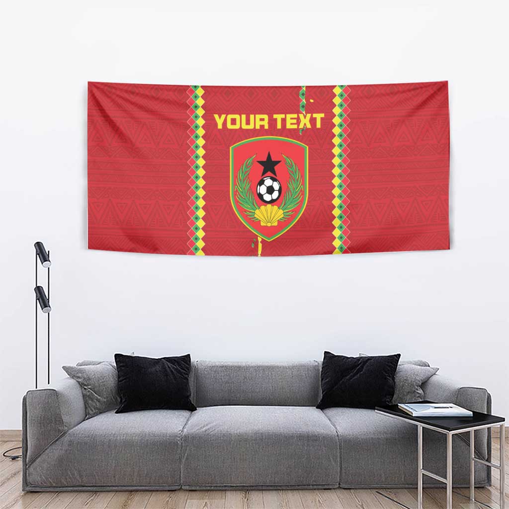 Custom Guinea Bissau Football Tapestry Go Djurtus - Red Ver - Wonder Print Shop