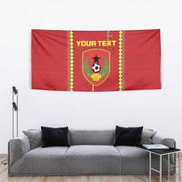 Custom Guinea Bissau Football Tapestry Go Djurtus - Red Ver - Wonder Print Shop