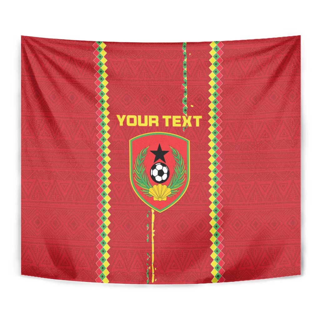 Custom Guinea Bissau Football Tapestry Go Djurtus - Red Ver - Wonder Print Shop
