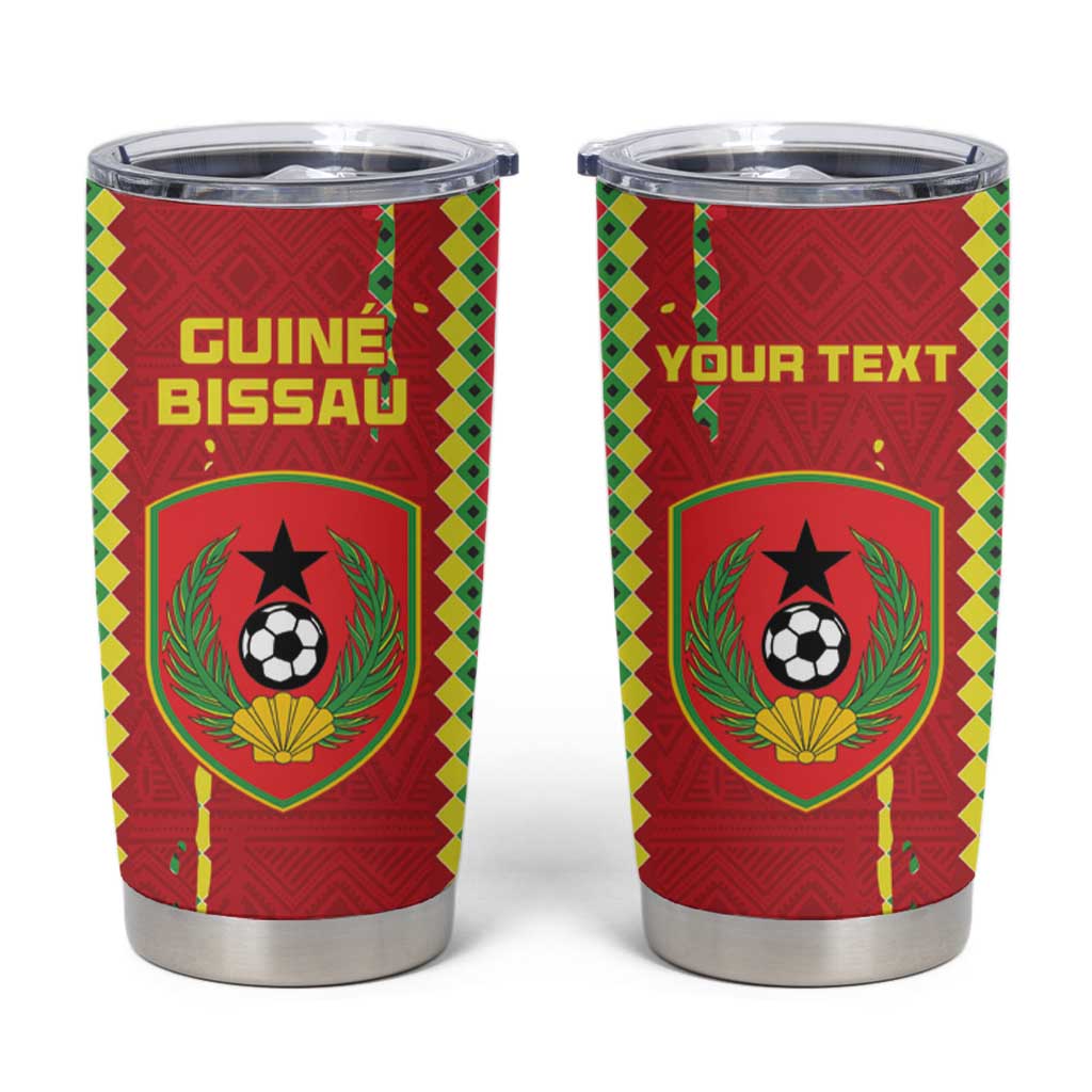 Custom Guinea Bissau Football Tumbler Cup Go Djurtus - Red Ver - Wonder Print Shop