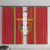 Custom Guinea Bissau Football Window Curtain Go Djurtus - Red Ver - Wonder Print Shop