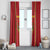 Custom Guinea Bissau Football Window Curtain Go Djurtus - Red Ver - Wonder Print Shop