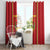 Custom Guinea Bissau Football Window Curtain Go Djurtus - Red Ver - Wonder Print Shop