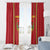 Custom Guinea Bissau Football Window Curtain Go Djurtus - Red Ver - Wonder Print Shop