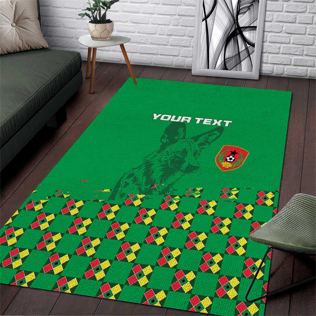 Custom Guinea Bissau Football Area Rug Go Djurtus - Green Ver - Wonder Print Shop