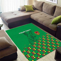 Custom Guinea Bissau Football Area Rug Go Djurtus - Green Ver - Wonder Print Shop