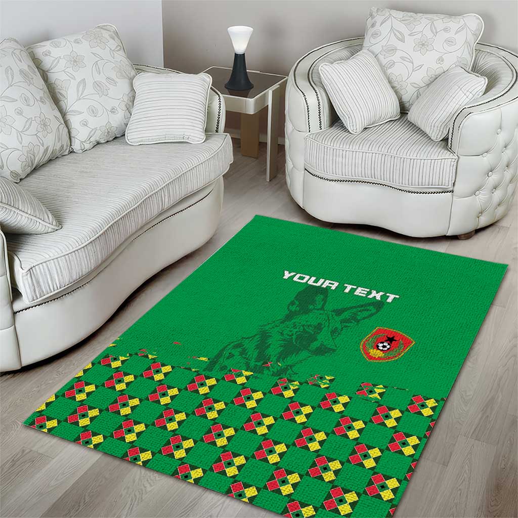 Custom Guinea Bissau Football Area Rug Go Djurtus - Green Ver - Wonder Print Shop