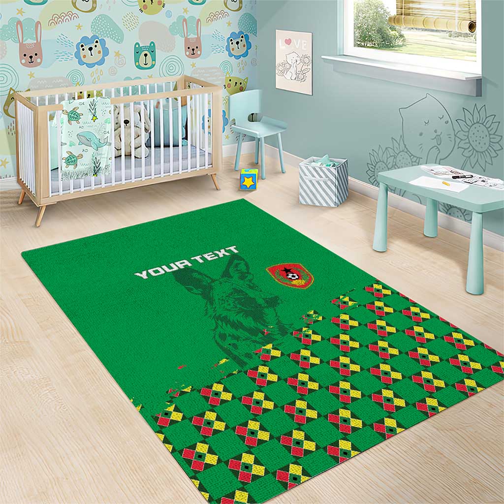 Custom Guinea Bissau Football Area Rug Go Djurtus - Green Ver - Wonder Print Shop