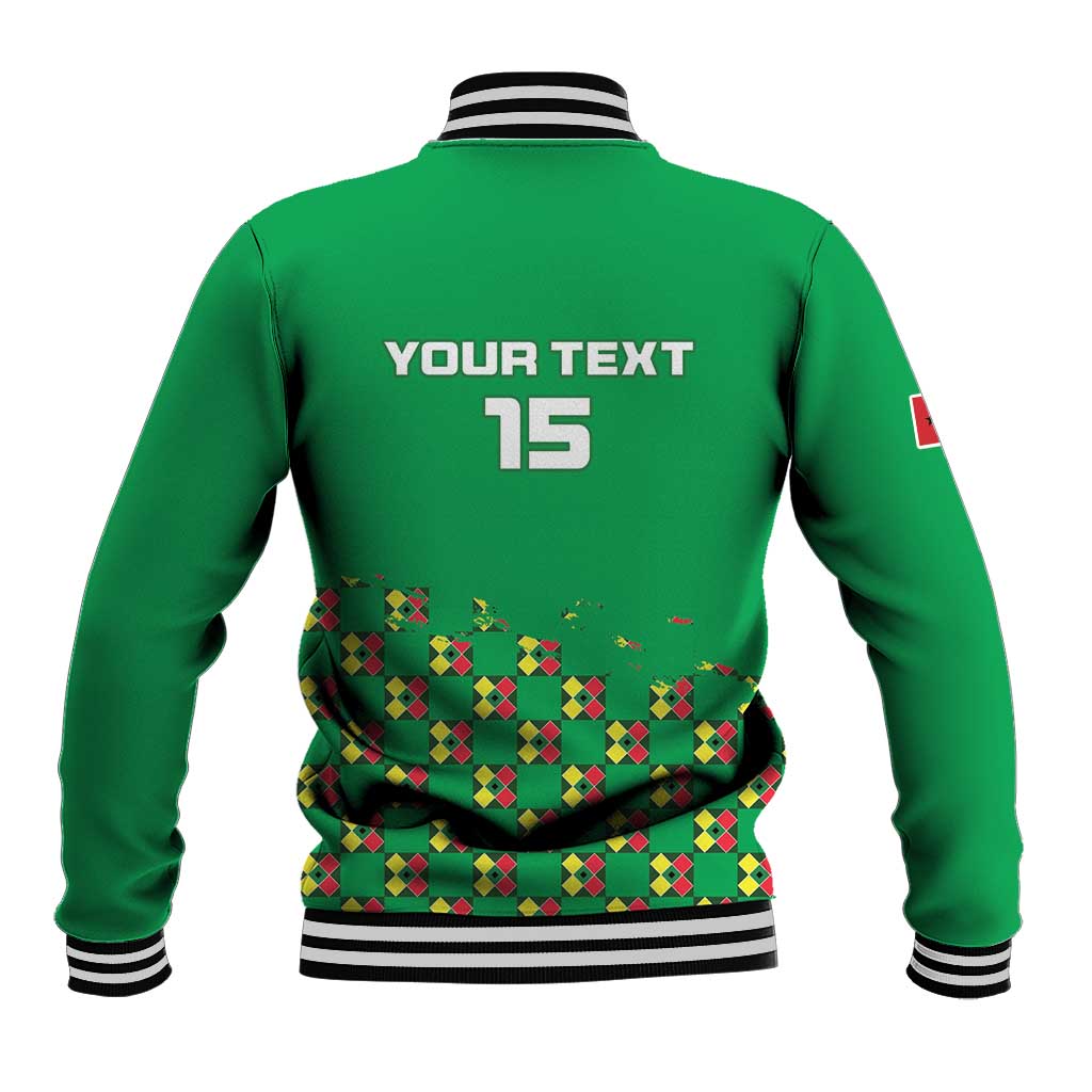 Custom Guinea Bissau Football Baseball Jacket Go Djurtus - Green Ver - Wonder Print Shop