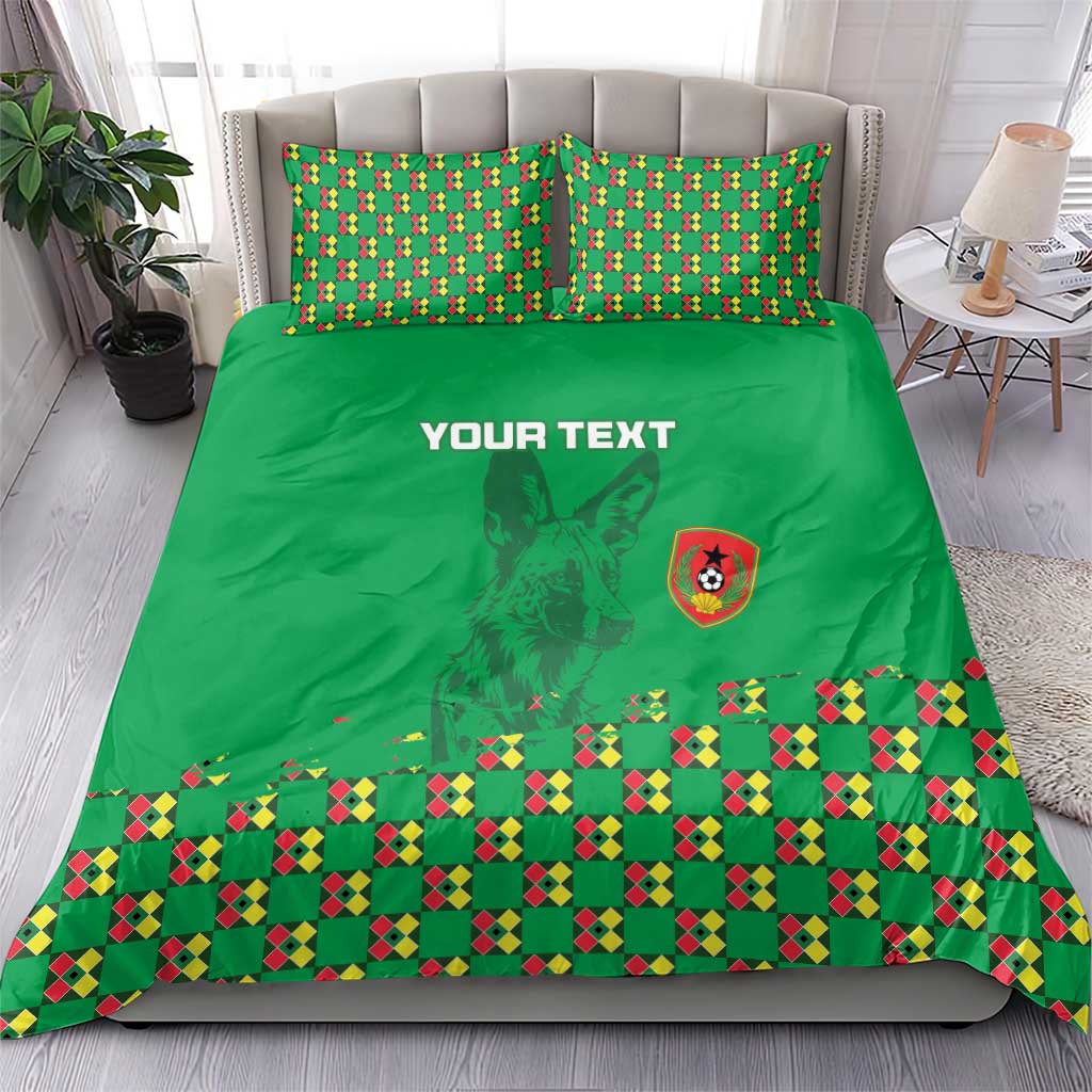 Custom Guinea Bissau Football Bedding Set Go Djurtus - Green Ver - Wonder Print Shop