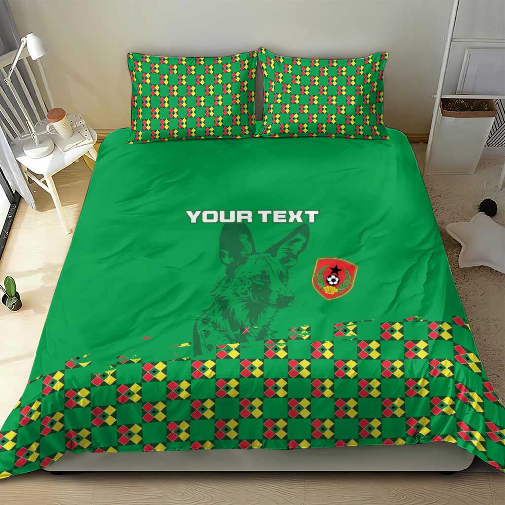 Custom Guinea Bissau Football Bedding Set Go Djurtus - Green Ver - Wonder Print Shop