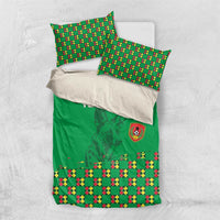 Custom Guinea Bissau Football Bedding Set Go Djurtus - Green Ver - Wonder Print Shop