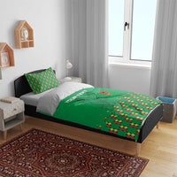 Custom Guinea Bissau Football Bedding Set Go Djurtus - Green Ver - Wonder Print Shop