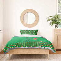 Custom Guinea Bissau Football Bedding Set Go Djurtus - Green Ver - Wonder Print Shop