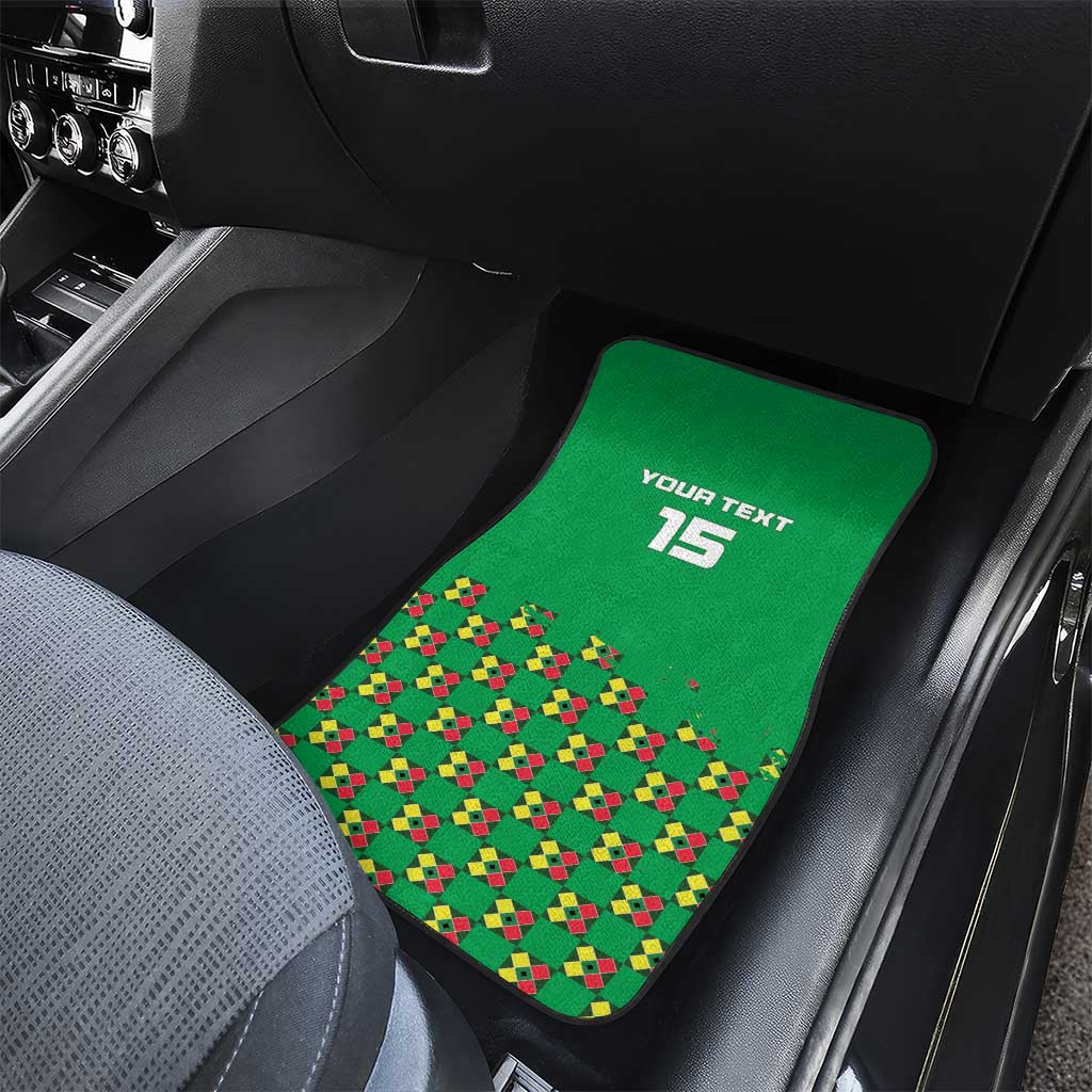 Custom Guinea Bissau Football Car Mats Go Djurtus - Green Ver - Wonder Print Shop