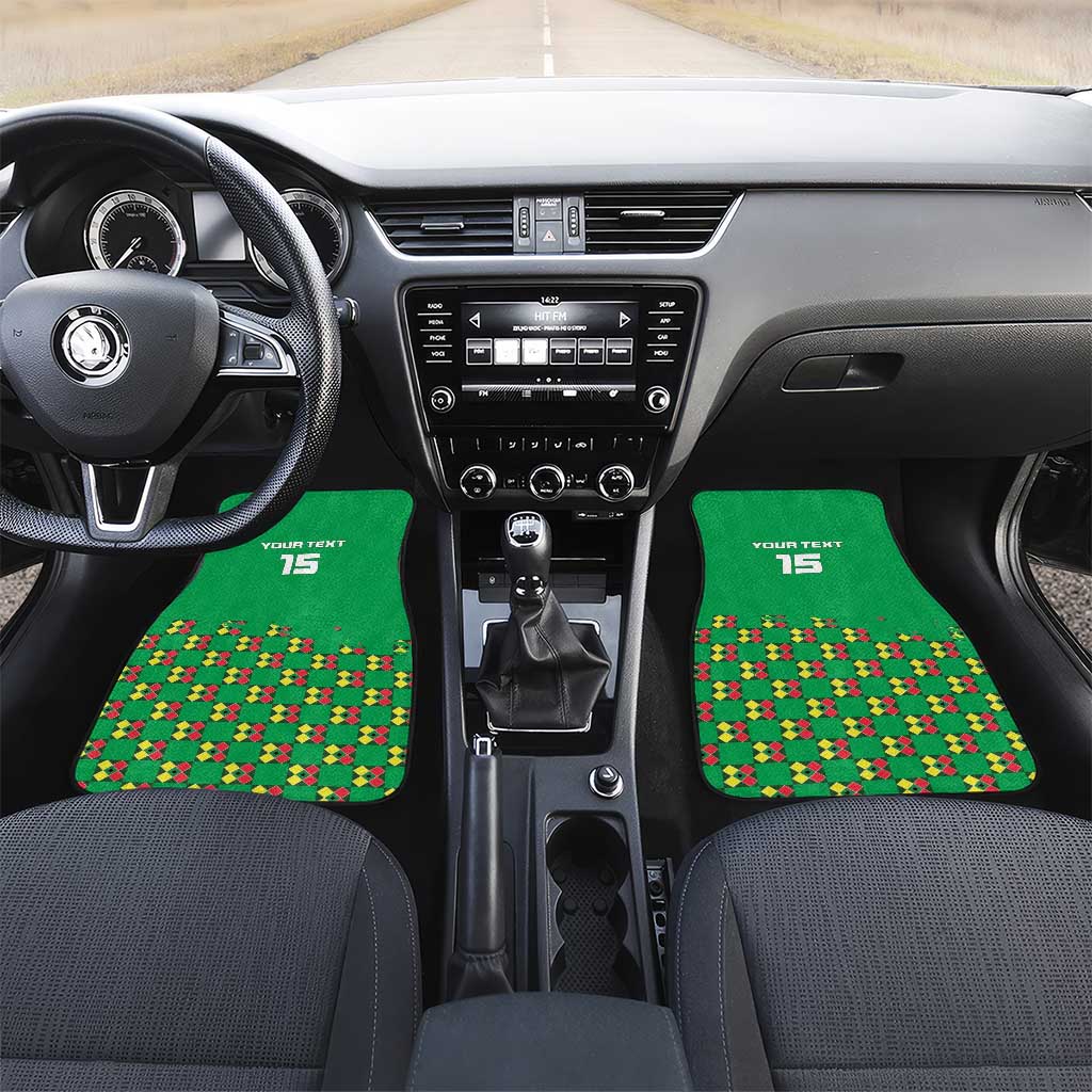 Custom Guinea Bissau Football Car Mats Go Djurtus - Green Ver - Wonder Print Shop