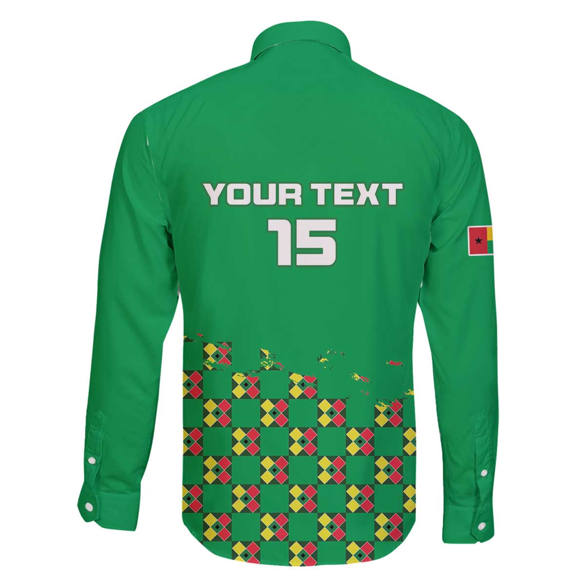 Custom Guinea Bissau Football Family Matching Off The Shoulder Long Sleeve Dress and Hawaiian Shirt Go Djurtus - Green Ver - Wonder Print Shop