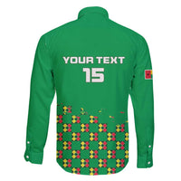 Custom Guinea Bissau Football Family Matching Off Shoulder Short Dress and Hawaiian Shirt Go Djurtus - Green Ver - Wonder Print Shop