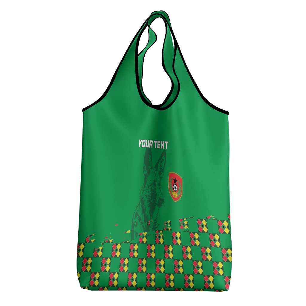 Custom Guinea Bissau Football Grocery Bag Go Djurtus - Green Ver