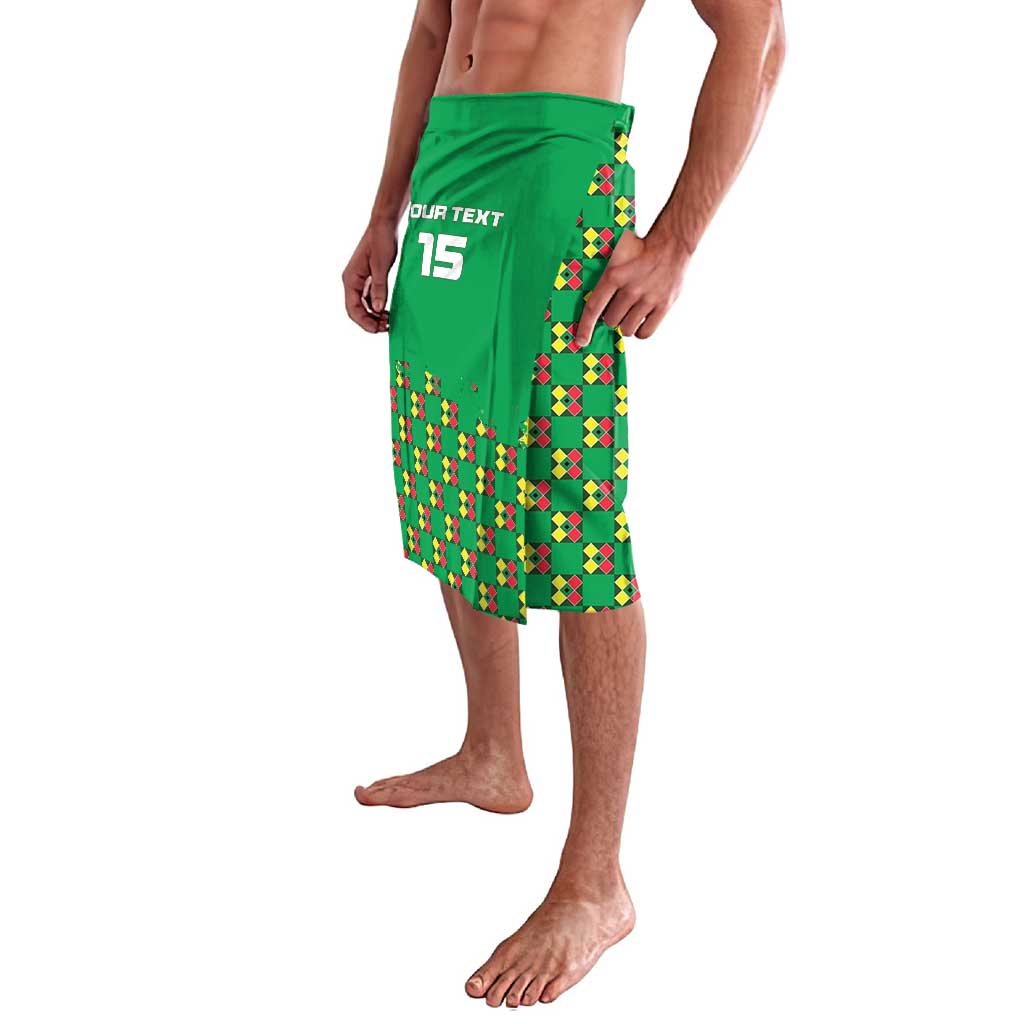 Custom Guinea Bissau Football Lavalava Go Djurtus - Green Ver - Wonder Print Shop