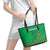 Custom Guinea Bissau Football Leather Tote Bag Go Djurtus - Green Ver - Wonder Print Shop