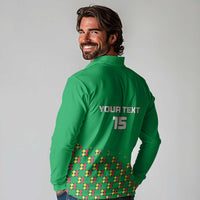 Custom Guinea Bissau Football Long Sleeve Polo Shirt Go Djurtus - Green Ver - Wonder Print Shop