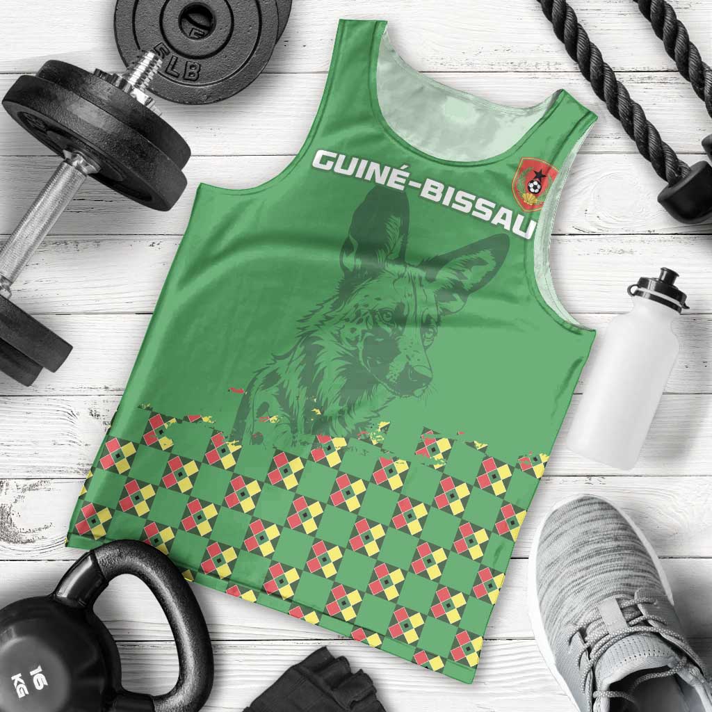 Custom Guinea Bissau Football Men Tank Top Go Djurtus - Green Ver - Wonder Print Shop