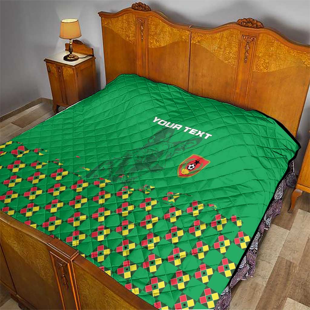 Custom Guinea Bissau Football Quilt Go Djurtus - Green Ver - Wonder Print Shop