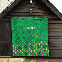 Custom Guinea Bissau Football Quilt Go Djurtus - Green Ver - Wonder Print Shop