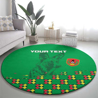 Custom Guinea Bissau Football Round Carpet Go Djurtus - Green Ver