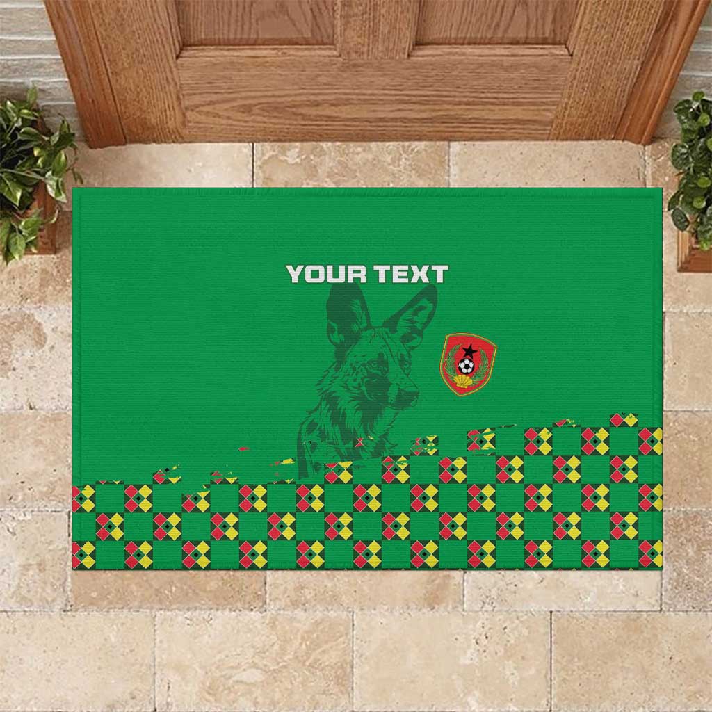 Custom Guinea Bissau Football Rubber Doormat Go Djurtus - Green Ver - Wonder Print Shop