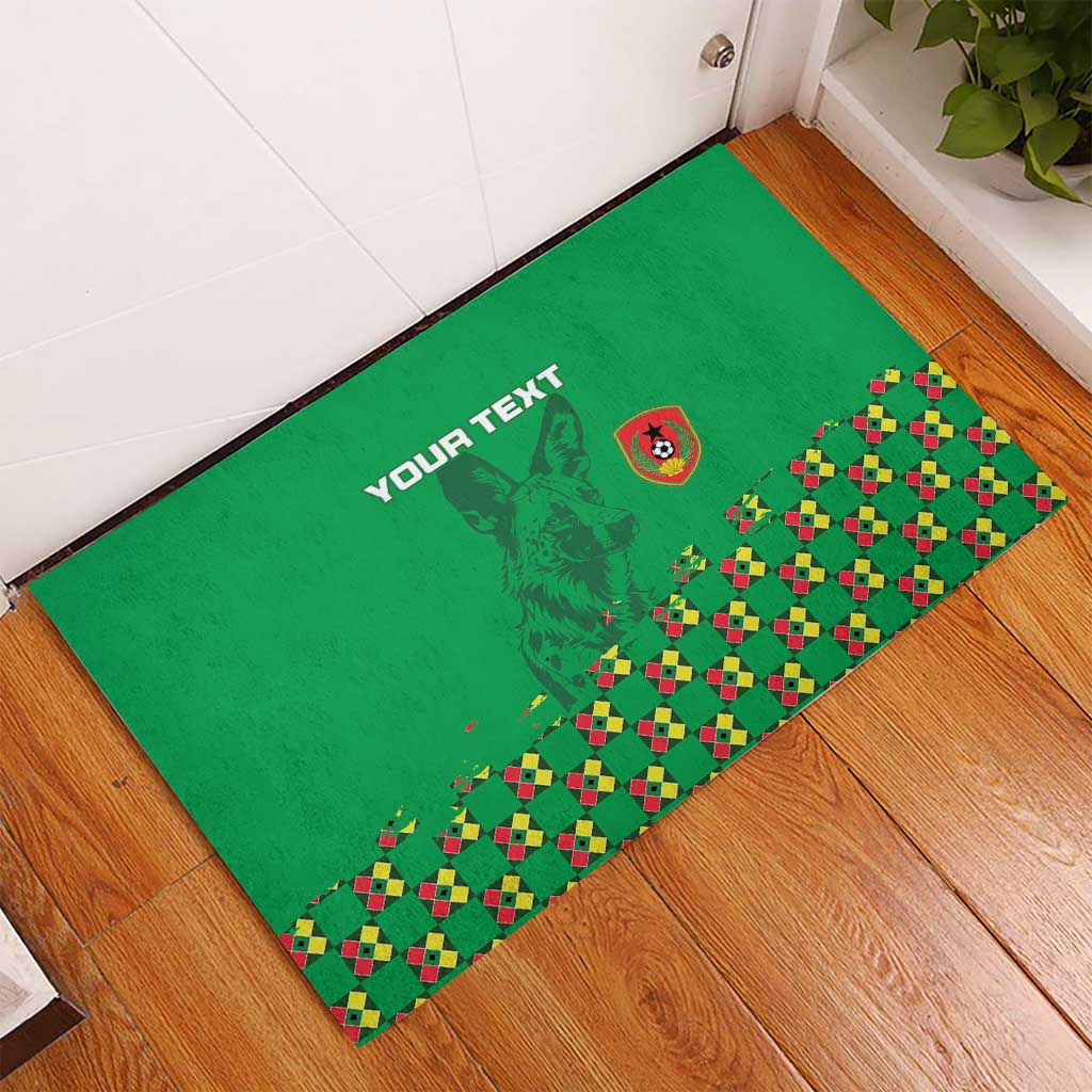 Custom Guinea Bissau Football Rubber Doormat Go Djurtus - Green Ver - Wonder Print Shop