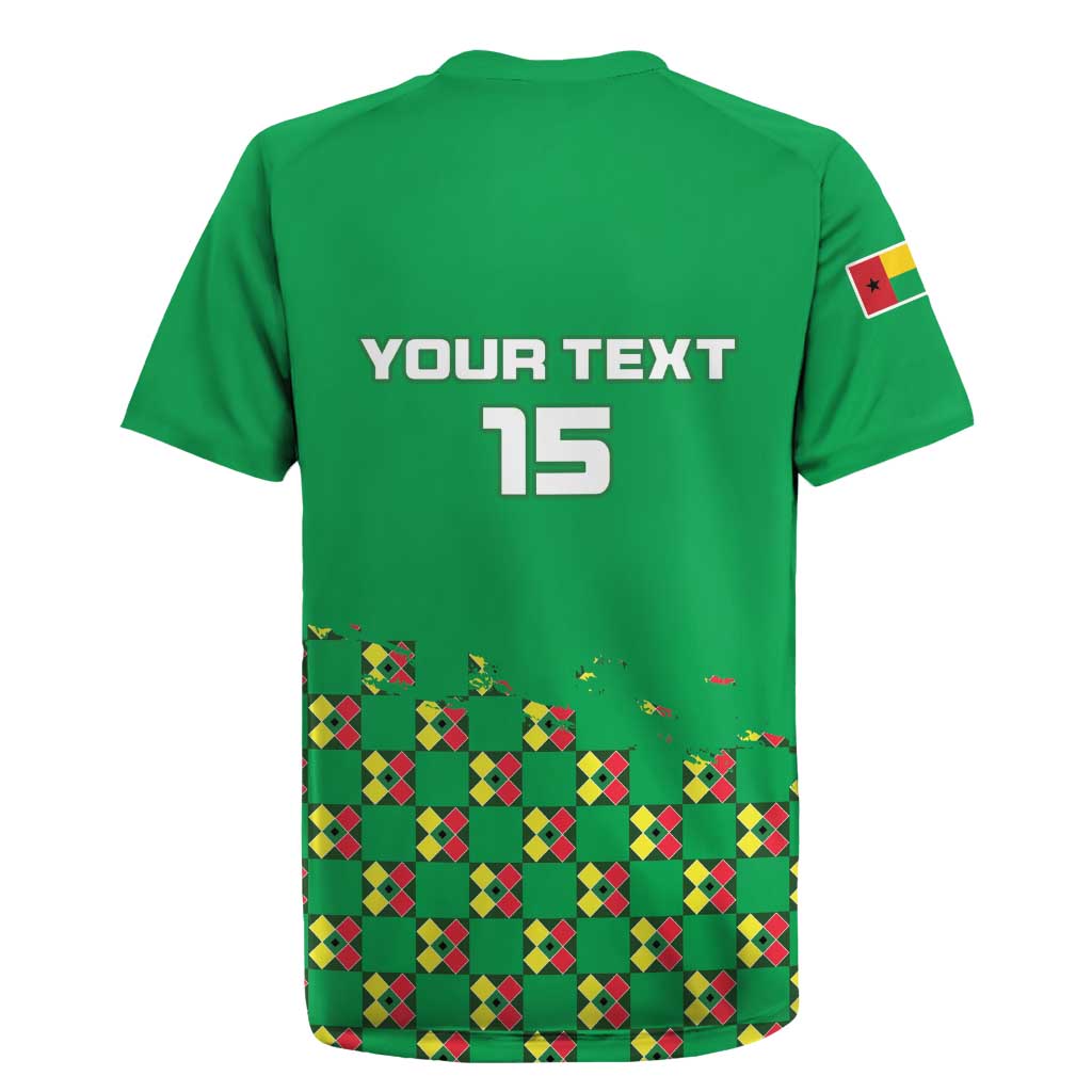 Custom Guinea Bissau Football Rugby Jersey Go Djurtus - Green Ver - Wonder Print Shop