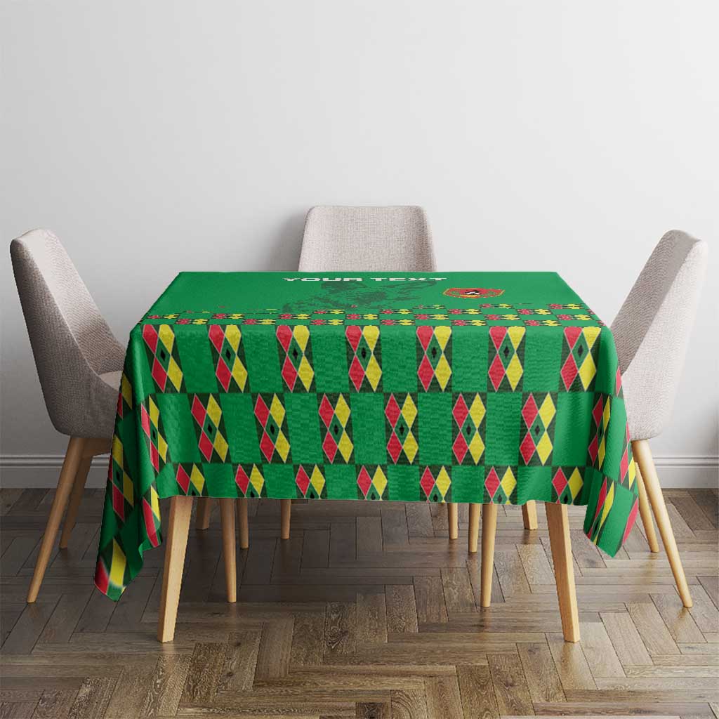 Custom Guinea Bissau Football Tablecloth Go Djurtus - Green Ver - Wonder Print Shop