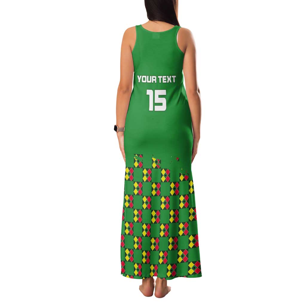 Custom Guinea Bissau Football Tank Maxi Dress Go Djurtus - Green Ver - Wonder Print Shop