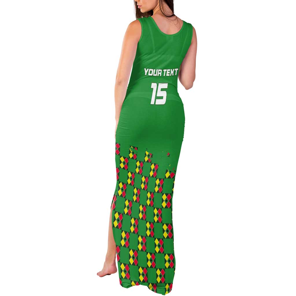 Custom Guinea Bissau Football Tank Maxi Dress Go Djurtus - Green Ver - Wonder Print Shop