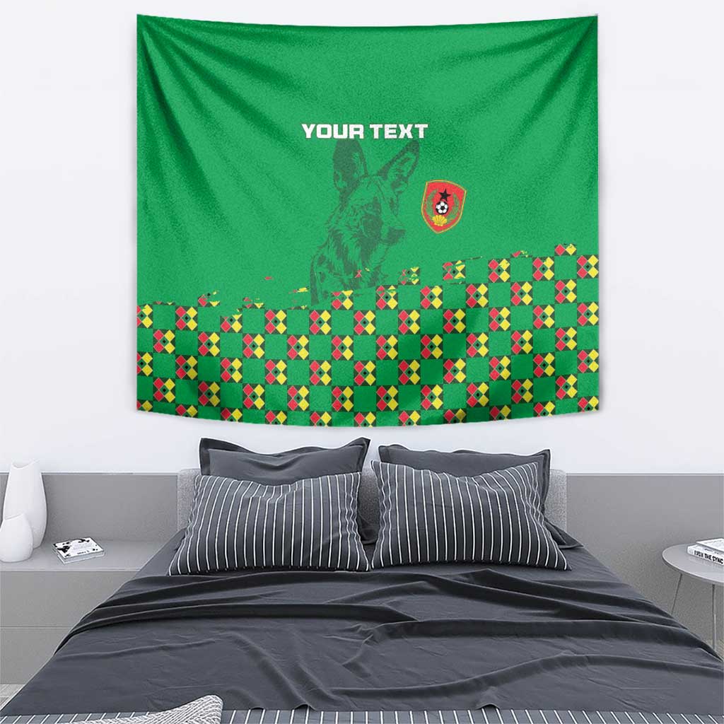 Custom Guinea Bissau Football Tapestry Go Djurtus - Green Ver - Wonder Print Shop