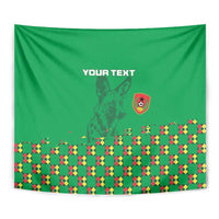 Custom Guinea Bissau Football Tapestry Go Djurtus - Green Ver - Wonder Print Shop