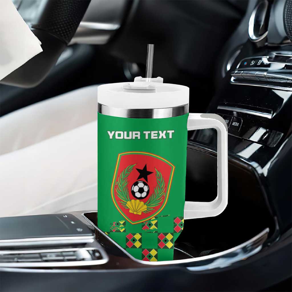 Custom Guinea Bissau Football Tumbler With Handle Go Djurtus - Green Ver - Wonder Print Shop