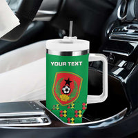 Custom Guinea Bissau Football Tumbler With Handle Go Djurtus - Green Ver - Wonder Print Shop