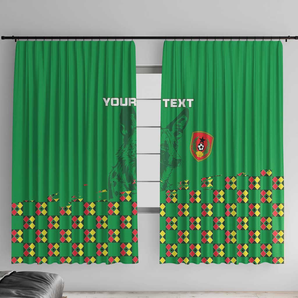 Custom Guinea Bissau Football Window Curtain Go Djurtus - Green Ver - Wonder Print Shop