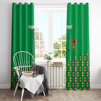 Custom Guinea Bissau Football Window Curtain Go Djurtus - Green Ver - Wonder Print Shop