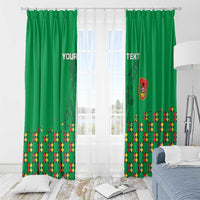 Custom Guinea Bissau Football Window Curtain Go Djurtus - Green Ver - Wonder Print Shop