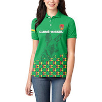 Custom Guinea Bissau Football Women Polo Shirt Go Djurtus - Green Ver - Wonder Print Shop